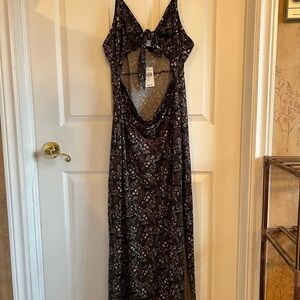 NWT Eclipse Floral Cutout Dress with Spaghetti Straps